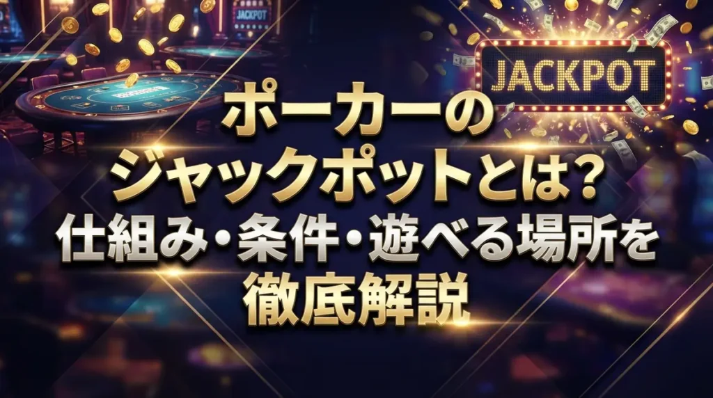 ポーカーのジャックポットとは？仕組み・条件・遊べる場所を徹底解説