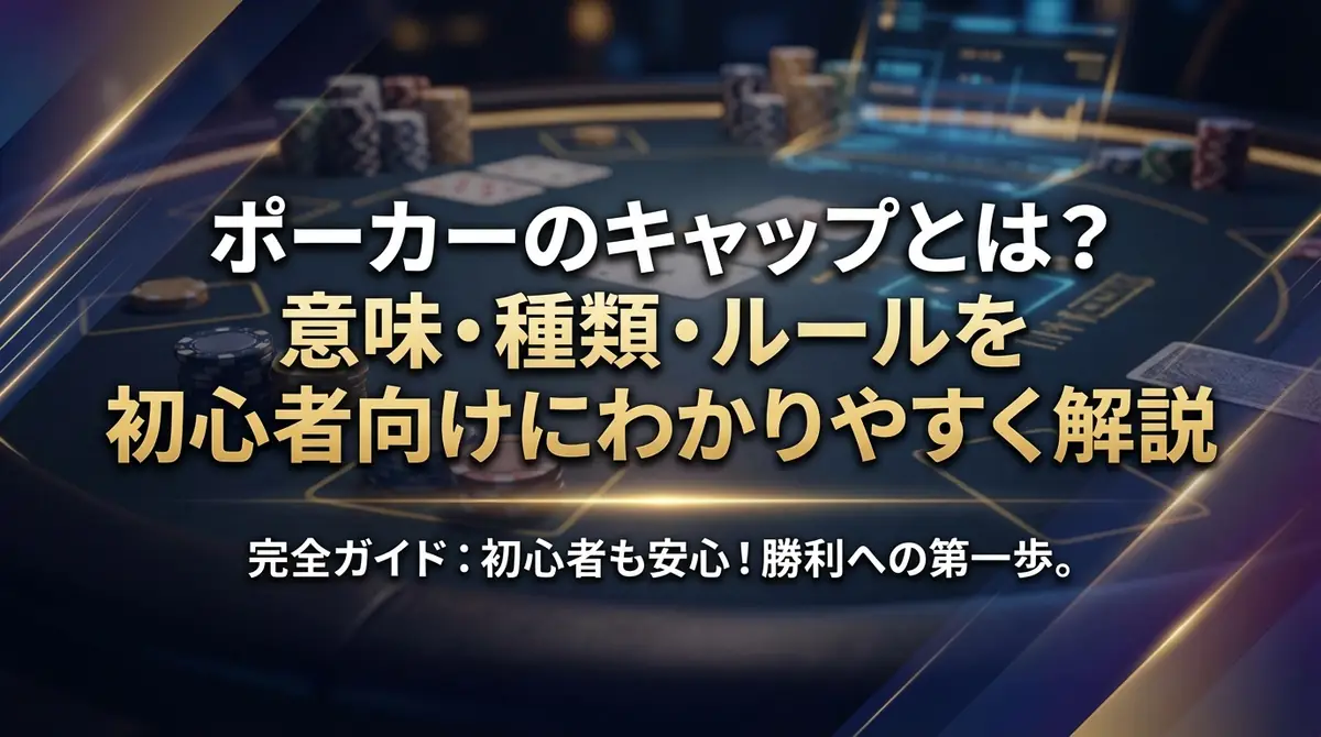 ポーカーのキャップとは?意味・種類・ルールを初心者向けにわかりやすく解説
