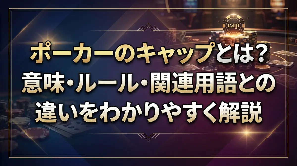 ポーカーのキャップとは？意味・ルール・関連用語との違いをわかりやすく解説