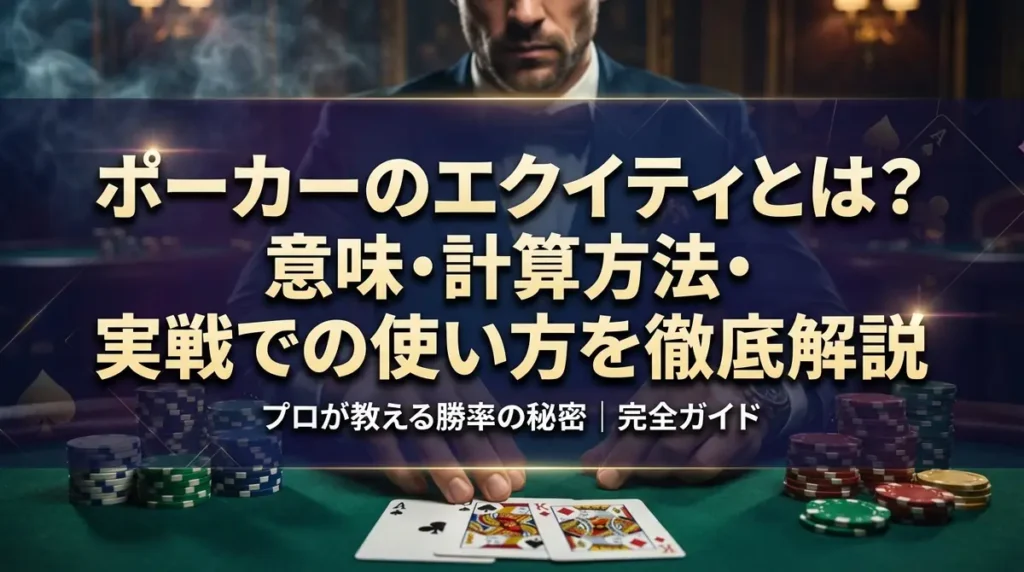 ポーカーのエクイティとは？意味・計算方法・実戦での使い方を徹底解説