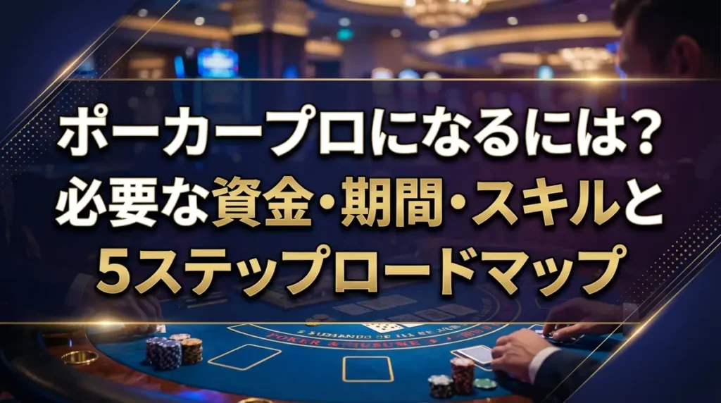 ポーカープロになるには？必要な資金・期間・スキルと5ステップロードマップ