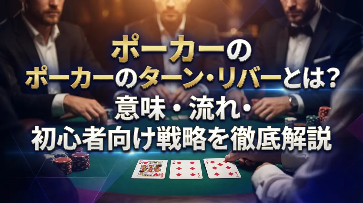 ポーカーのターン・リバーとは？意味・流れ・初心者向け戦略を徹底解説