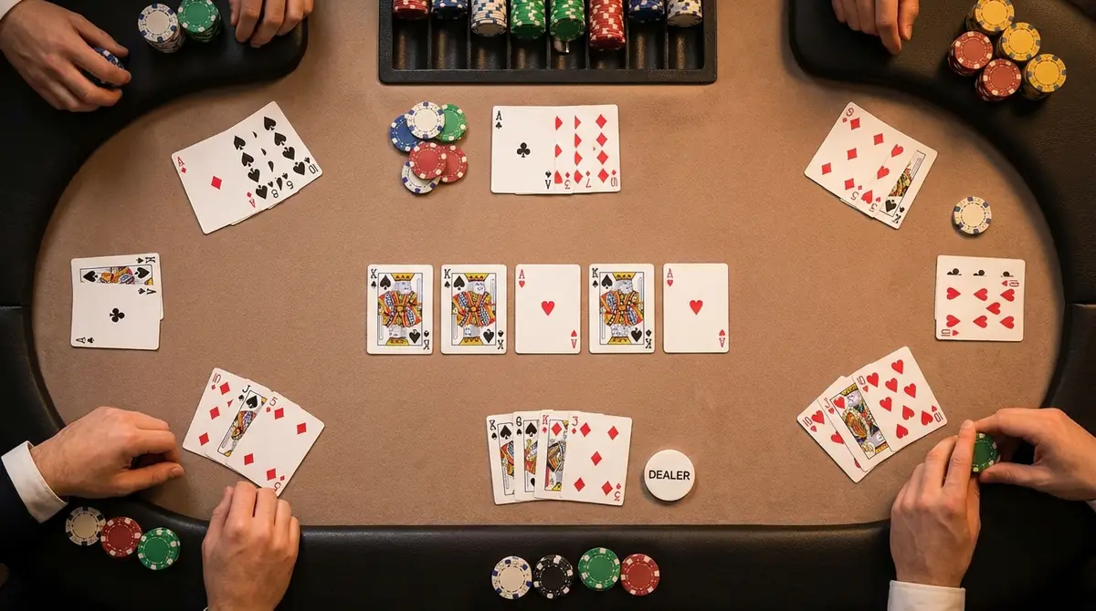 テキサスホールデムでのポーカーの役の作り方