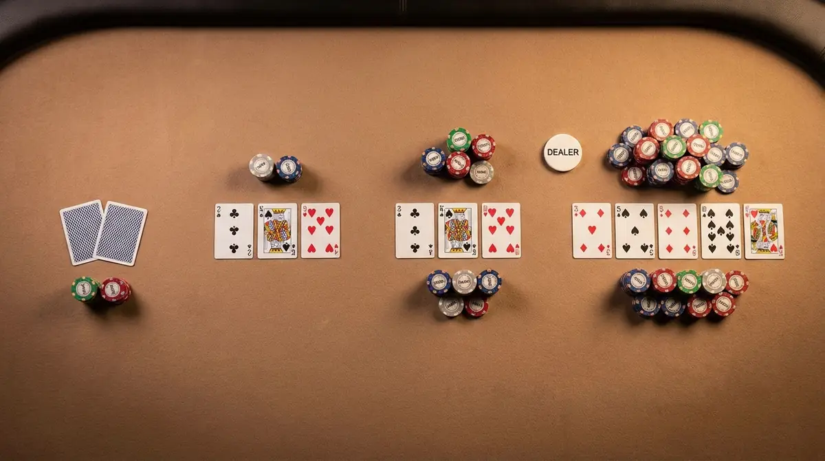 テキサスホールデムのゲームの流れ【4ラウンド図解】