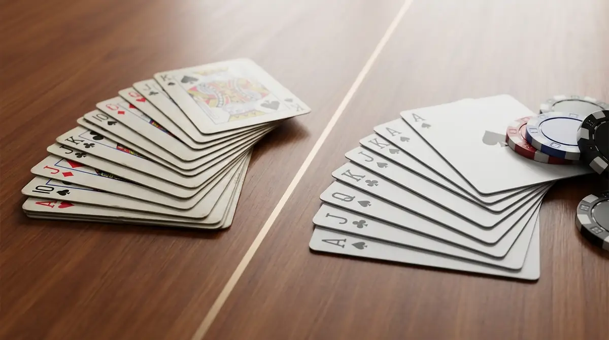 普通のトランプとポーカー用トランプの違い