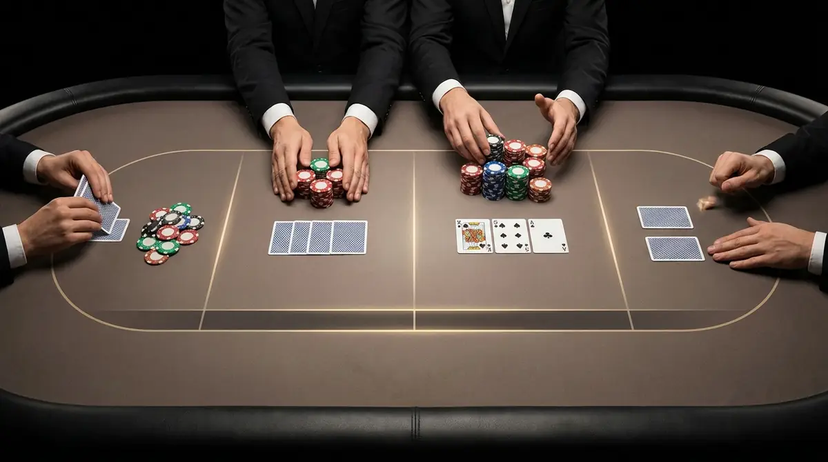 ポーカーの4つの基本アクションを比較表で整理