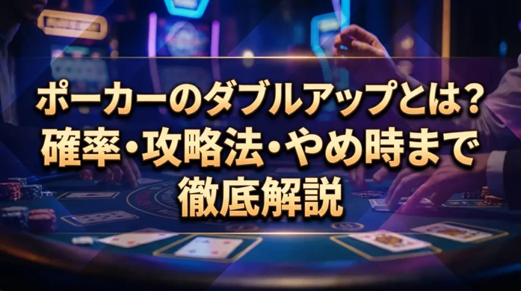 ポーカーのダブルアップとは？確率・攻略法・やめ時まで徹底解説