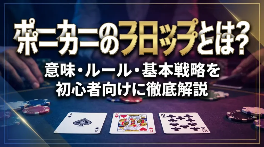 ポーカーのフロップとは？意味・ルール・基本戦略を初心者向けに徹底解説