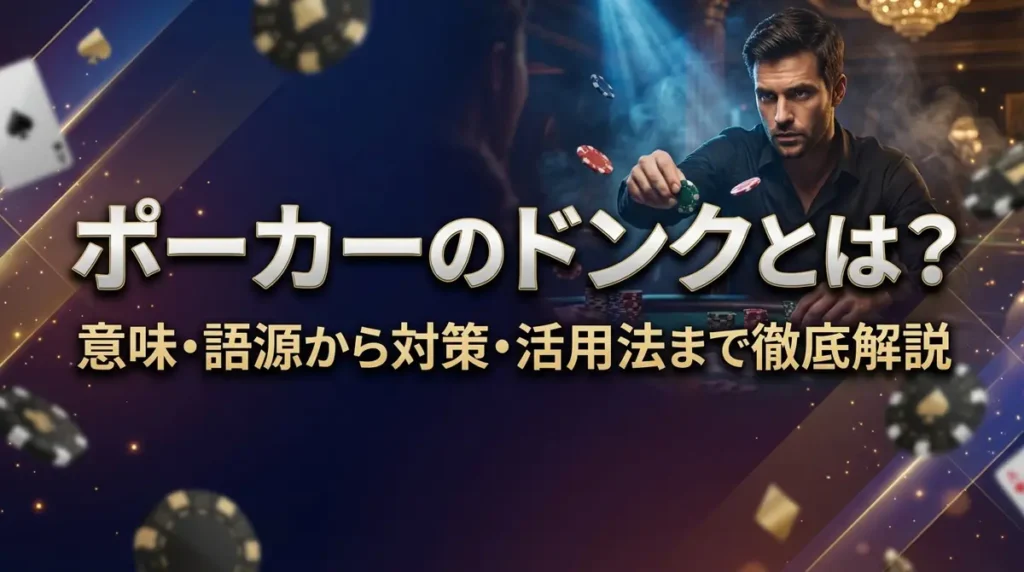 ポーカーのドンクとは？意味・語源から対策・活用法まで徹底解説