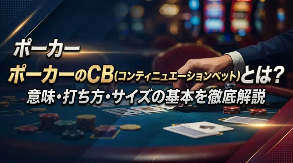 ポーカーのCB（コンティニュエーションベット）とは？意味・打ち方・サイズの基本を徹底解説