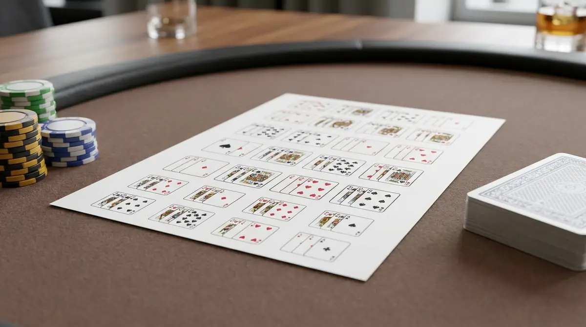 【無料ダウンロード】印刷用ポーカー役の表・チートシート