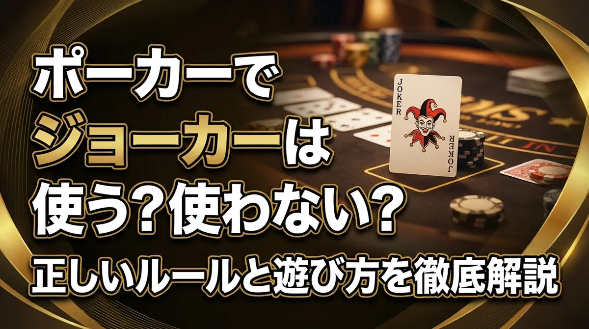 ポーカーでジョーカーは使う?使わない?正しいルールと遊び方を徹底解説