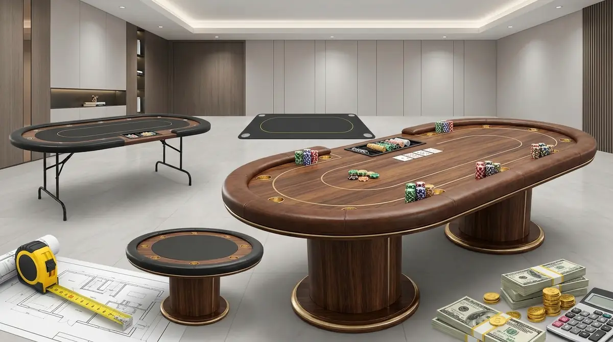 【早見表】ポーカー台の価格相場とサイズ一覧