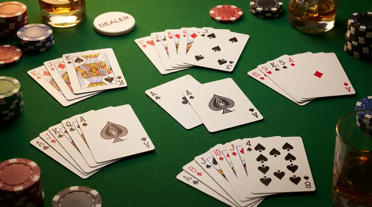 ポーカーの役10種類｜成立条件と具体例