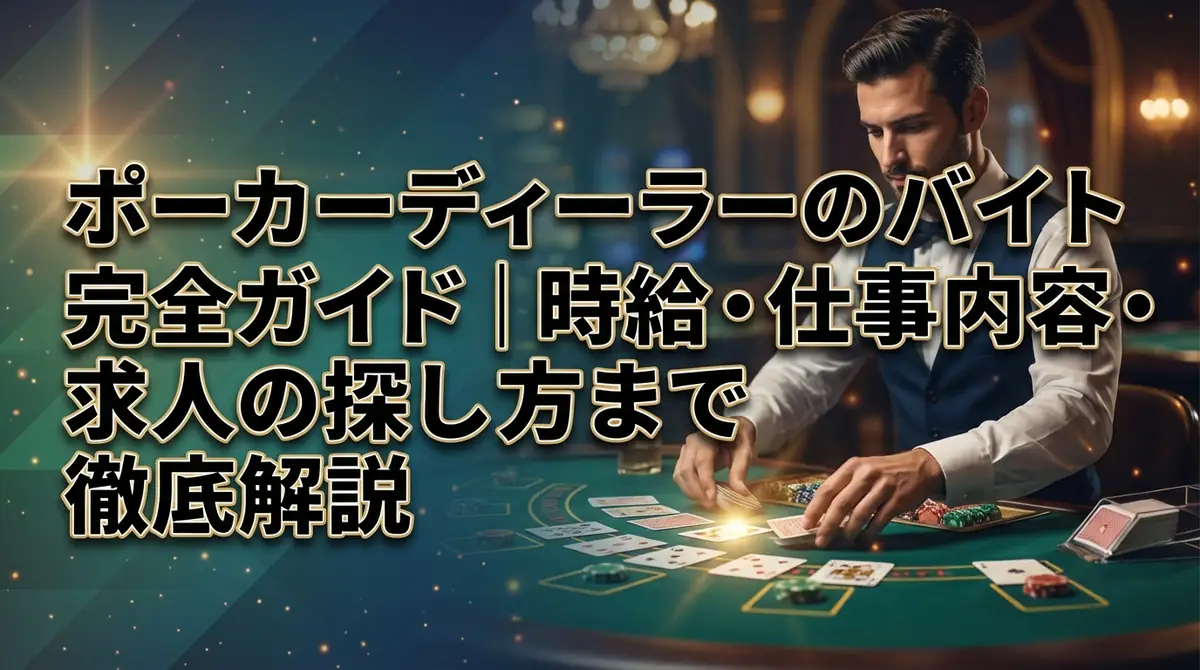 ポーカーディーラーのバイト完全ガイド｜時給・仕事内容・求人の探し方まで徹底解説
