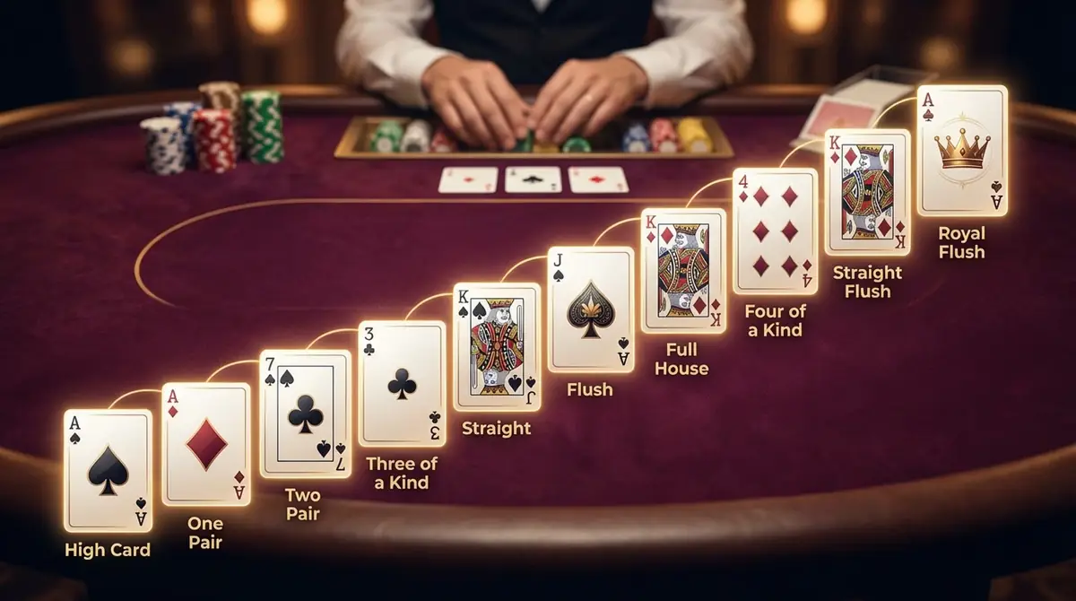 【図解】ポーカーの役一覧｜強さ順ランキング
