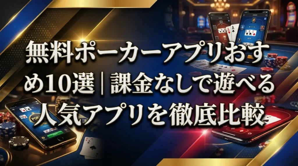 無料ポーカーアプリおすすめ10選｜課金なしで遊べる人気アプリを徹底比較