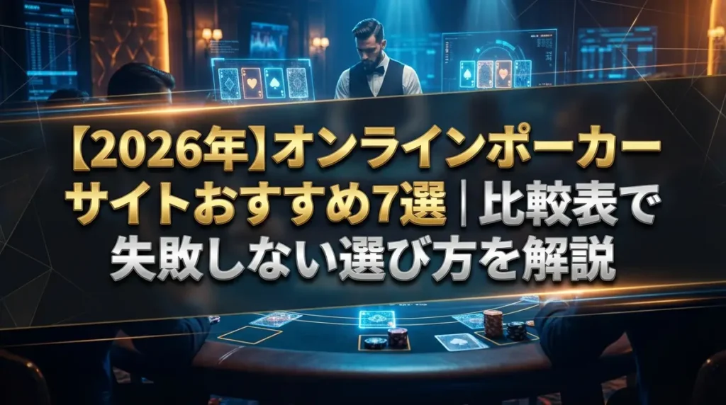 【2026年】オンラインポーカーサイトおすすめ7選｜比較表で失敗しない選び方を解説